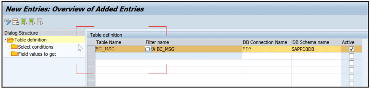 Example Setup for table extraction