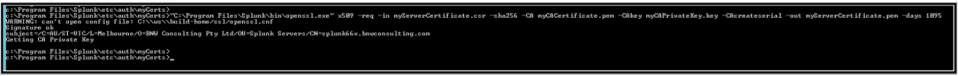 KB 095 - Splunk - Create Self-signed SSL Certificate V2 14